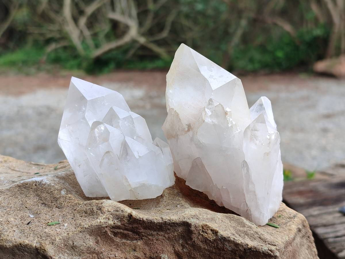 Natural Cascading Candle Quartz Crystals x 12 From Antsirabe, Madagascar - Toprock Gemstones and Minerals 