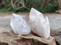Natural Cascading Candle Quartz Crystals x 12 From Antsirabe, Madagascar
