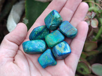 Polished Azurite And Flower Banded Malachite Free Forms x 71 From Congo