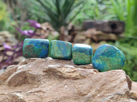 Polished Azurite And Flower Banded Malachite Free Forms x 71 From Congo