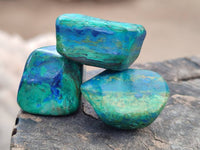 Polished Azurite And Flower Banded Malachite Free Forms x 71 From Congo