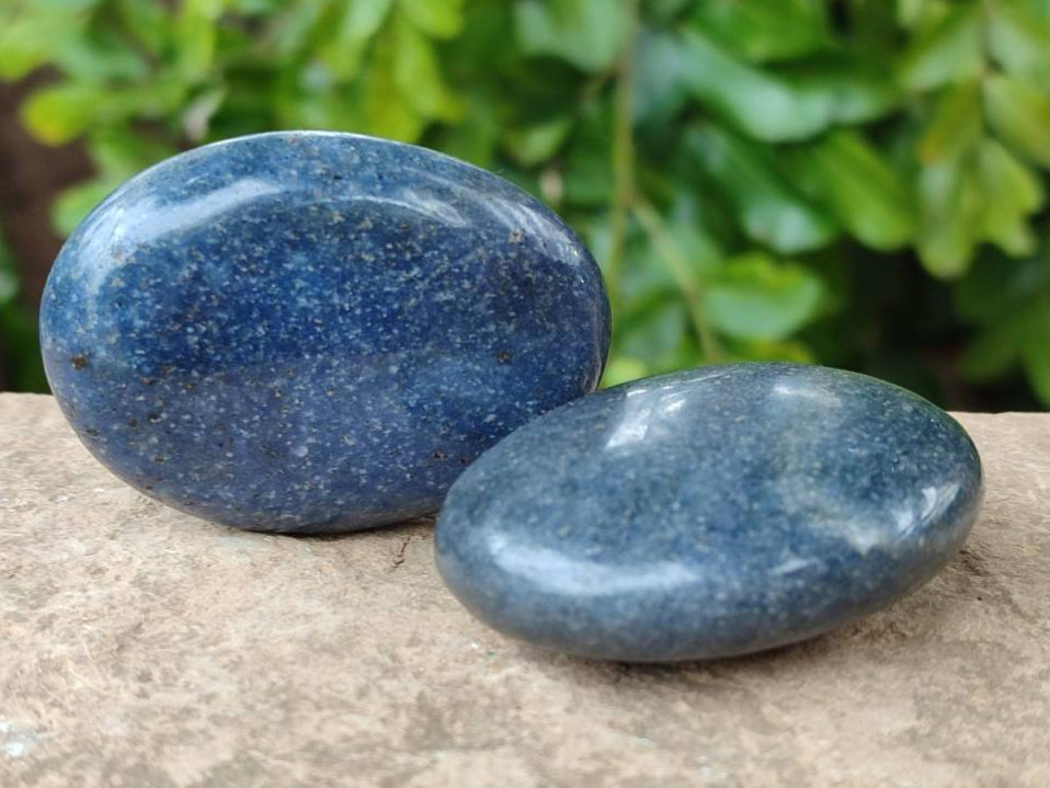 Polished Lazulite Galets x 20 From Madagascar - Toprock Gemstones and Minerals 