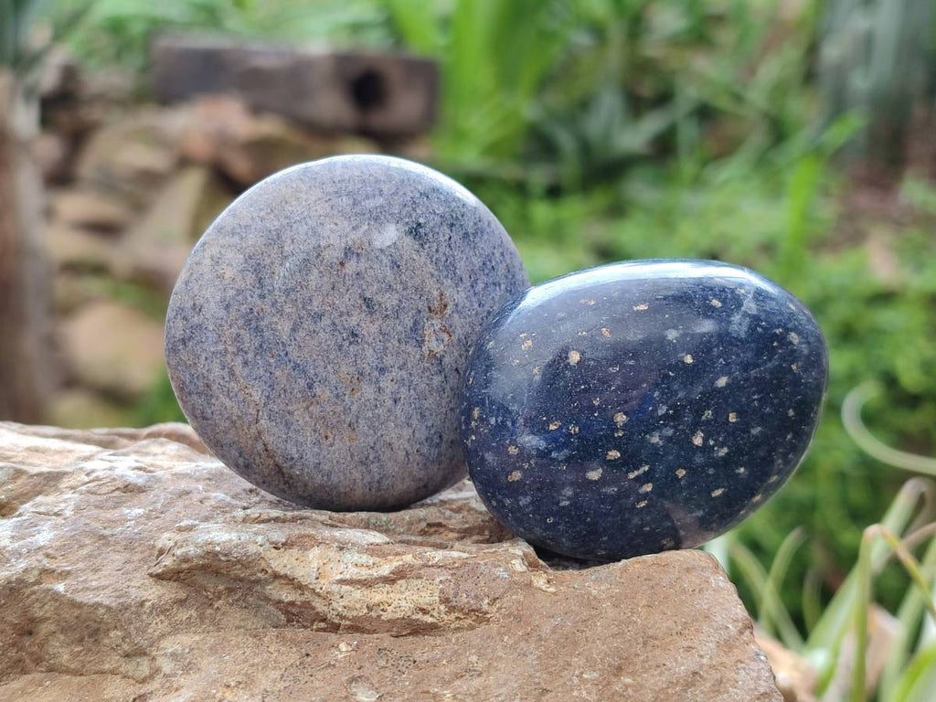 Polished Lazulite Galets x 20 From Madagascar - Toprock Gemstones and Minerals 