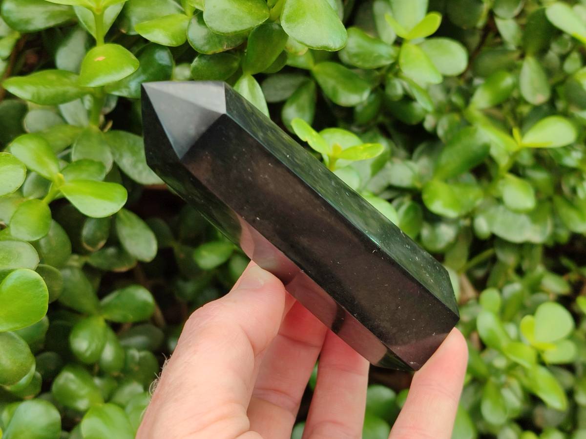 Polished Black Basalt Points x 6 From Madagascar - Toprock Gemstones and Minerals 