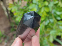 Polished Black Basalt Points x 6 From Madagascar
