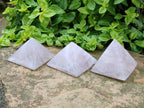Polished Rose Quartz Pyramids x 4 From Madagascar - Toprock Gemstones and Minerals 