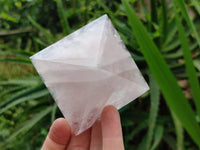 Polished Rose Quartz Pyramids x 4 From Madagascar