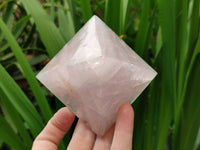 Polished Rose Quartz Pyramids x 4 From Madagascar