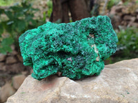 Natural Silky Malachite Specimens x 3 From Kasompe, Congo