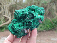 Natural Silky Malachite Specimens x 3 From Kasompe, Congo