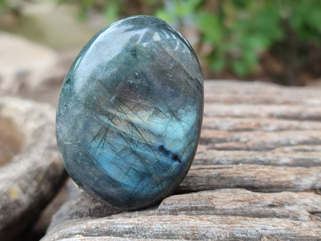 Polished Purple Flash Labradorite Galets x 12 From Tulear, Madagascar - Toprock Gemstones and Minerals 