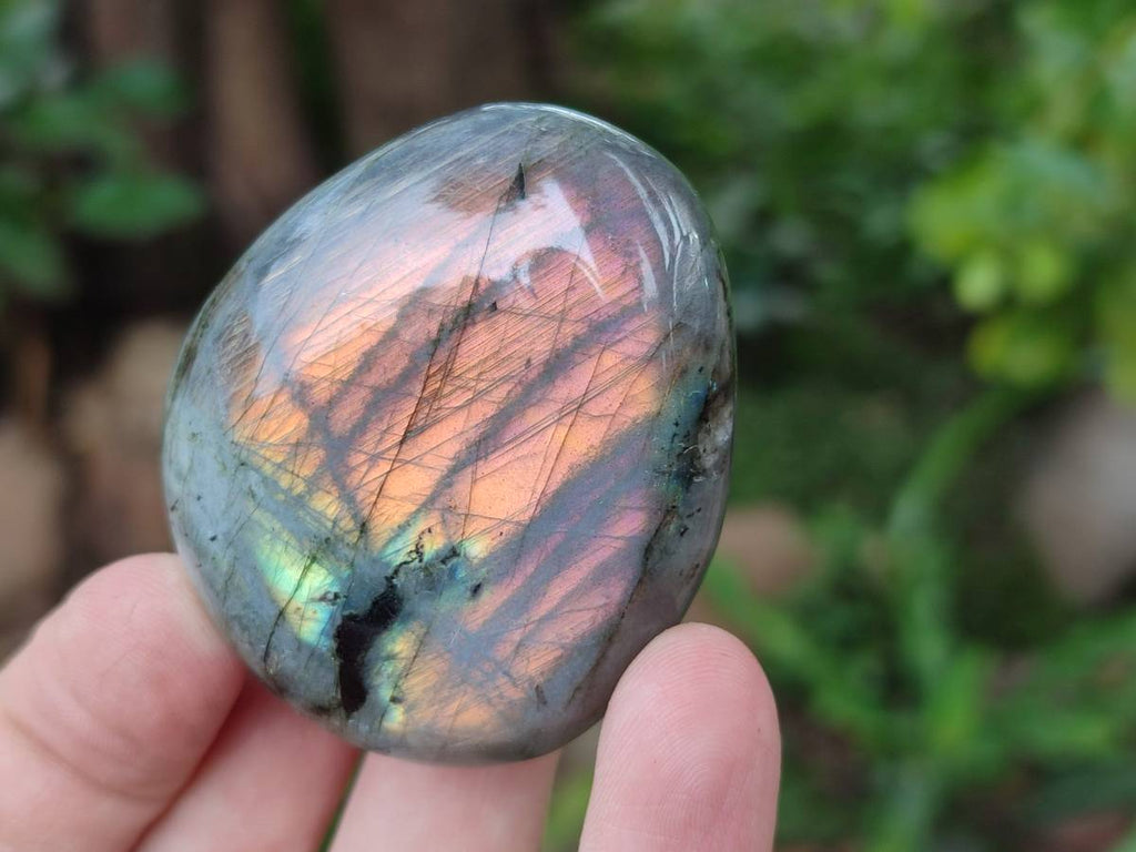 Polished Purple Flash Labradorite Galets x 12 From Tulear, Madagascar - Toprock Gemstones and Minerals 