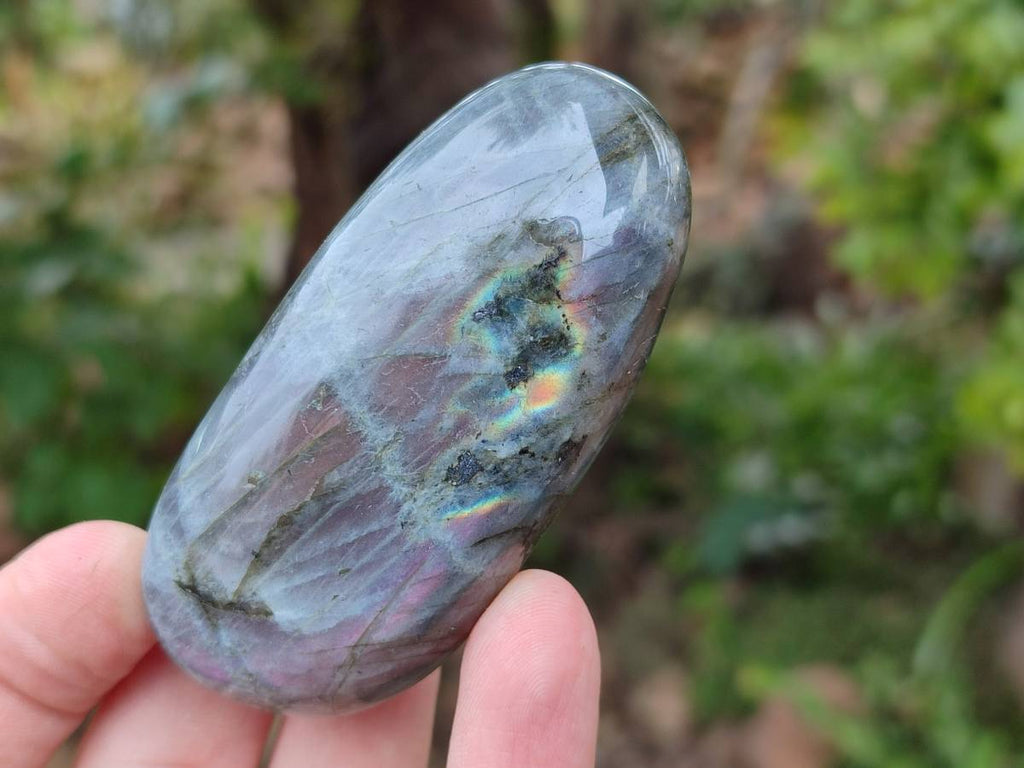 Polished Purple Flash Labradorite Galets x 12 From Tulear, Madagascar - Toprock Gemstones and Minerals 