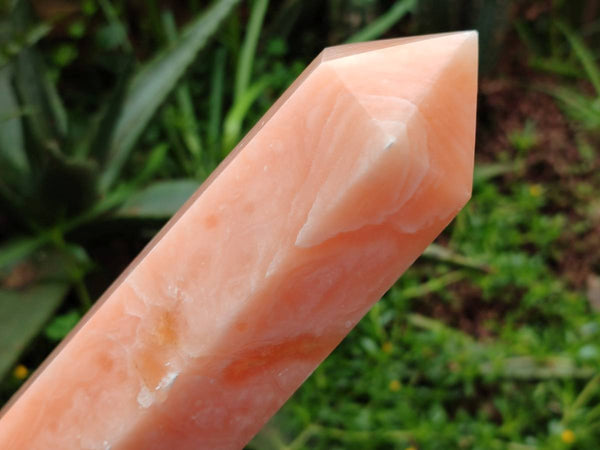 Polished Orange Twist Calcite Towers x 2 From Maevantanana , Madagascar