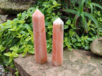 Polished Orange Twist Calcite Towers x 2 From Maevantanana , Madagascar - Toprock Gemstones and Minerals 