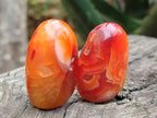Polished Carnelian Agate Gemstone Galets x 35 From Madagascar - Toprock Gemstones and Minerals 
