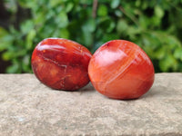 Polished Carnelian Agate Gemstone Galets x 35 From Madagascar