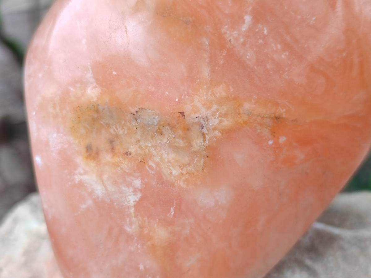 Polished Orange Calcite Standing Free Forms x 3 From Madagascar - Toprock Gemstones and Minerals 