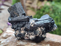 Natural Schorl Black Tourmaline Specimens With Associated Minerals x 6 From Erongo, Namibia