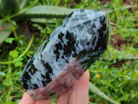 Polished Gabbro 'Merlinite' Points x 2 From Madagascar