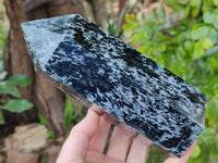 Polished Gabbro 'Merlinite' Points x 2 From Madagascar