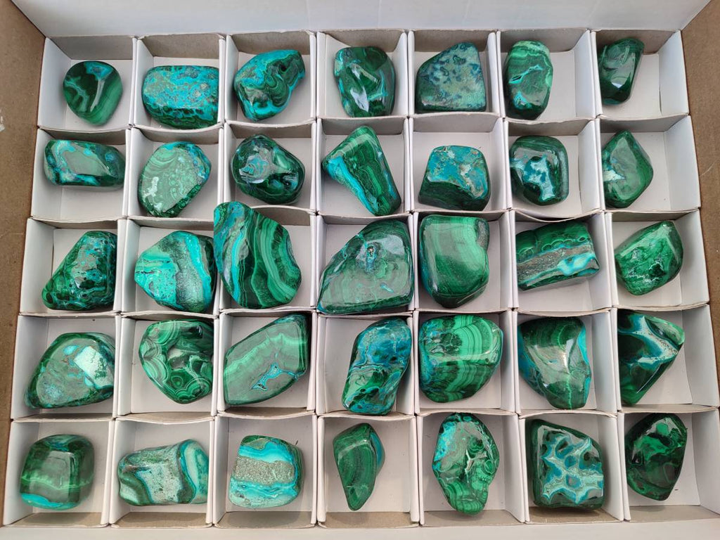 Polished Malacolla Free Forms x 35 From Kulukuluku, Congo - Toprock Gemstones and Minerals 
