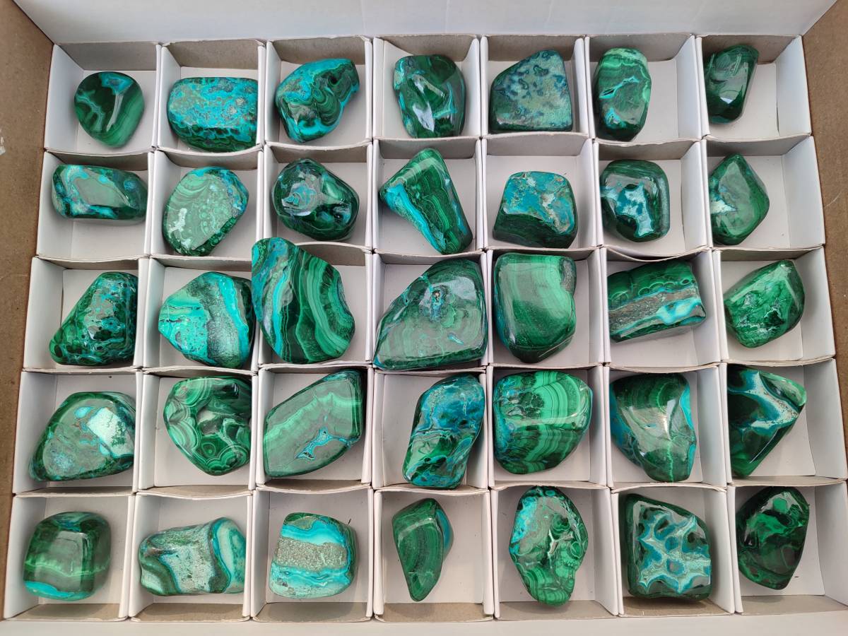 Polished Malacolla Free Forms x 35 From Kulukuluku, Congo - Toprock Gemstones and Minerals 