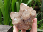Natural Cascading Smokey White Phantom Quartz Clusters x 3 From Luena, Congo - Toprock Gemstones and Minerals 