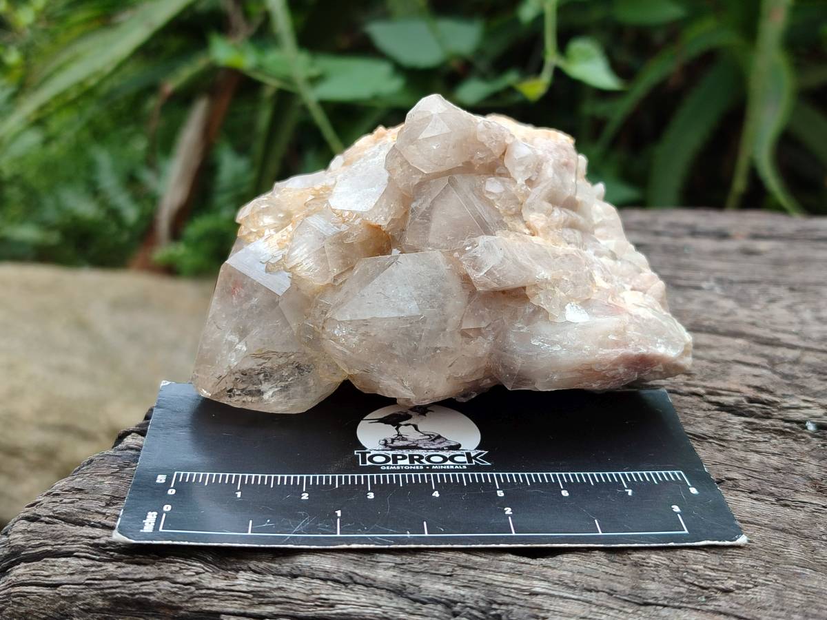 Natural Cascading Smokey White Phantom Quartz Clusters x 3 From Luena, Congo - Toprock Gemstones and Minerals 