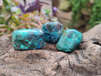 Polished Shattuckite Free Forms x 35 From Congo