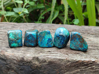 Polished Shattuckite Free Forms x 35 From Congo