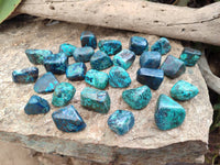 Polished Shattuckite Free Forms x 35 From Congo
