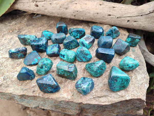Polished Shattuckite Free Forms x 35 From Congo