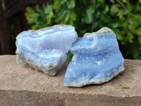 Natural Blue Lace Agate Specimens x 12 From Nsanje, Malawi