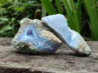 Natural Blue Lace Agate Specimens x 12 From Nsanje, Malawi