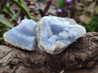 Natural Blue Lace Agate Specimens x 12 From Nsanje, Malawi