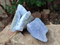 Natural Blue Lace Agate Specimens x 12 From Nsanje, Malawi