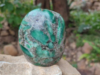 Polished Mutokolite Muscovite Emerald Mica Standing Free Forms x 4 From Mutoko, Zimbabwe