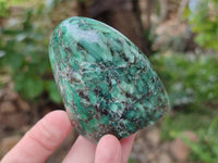 Polished Mutokolite Muscovite Emerald Mica Standing Free Forms x 4 From Mutoko, Zimbabwe
