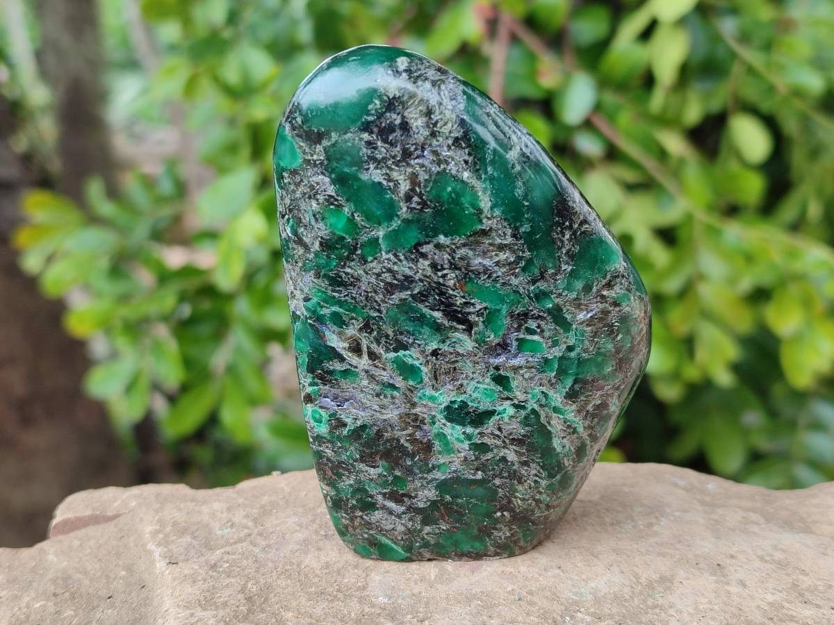 Polished Mutokolite Muscovite Emerald Mica Standing Free Forms x 4 From Mutoko, Zimbabwe - Toprock Gemstones and Minerals 