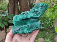 Natural Crystalline Malachite Cave Specimen x 1 From Kolwezi, Congo
