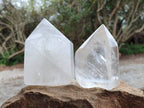 Polished Clear Quartz Crystal x 2 From Madagascar - Toprock Gemstones and Minerals 