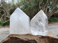 Polished Clear Quartz Crystal x 2 From Madagascar
