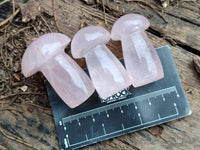 Polished Rose Quartz Mushrooms And Bullets x 31 From Madagascar
