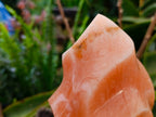 Polished Orange Calcite Flame x 1 From Maevantanana, Madagascar - Toprock Gemstones and Minerals 