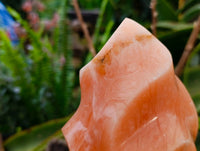Polished Orange Calcite Flame x 1 From Maevantanana, Madagascar