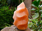 Polished Orange Calcite Flame x 1 From Maevantanana, Madagascar - Toprock Gemstones and Minerals 