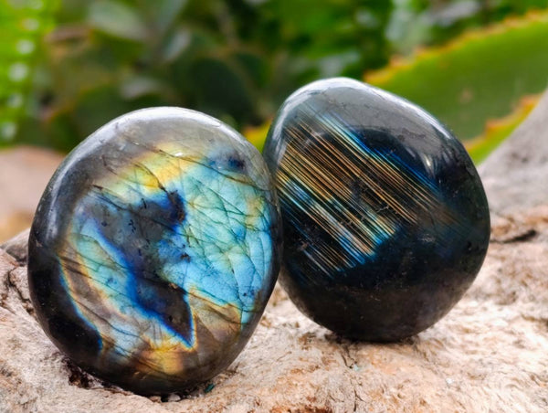 Polished Labradorite Galets x 20 From Tulear, Madagascar