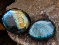 Polished Labradorite Galets x 20 From Tulear, Madagascar