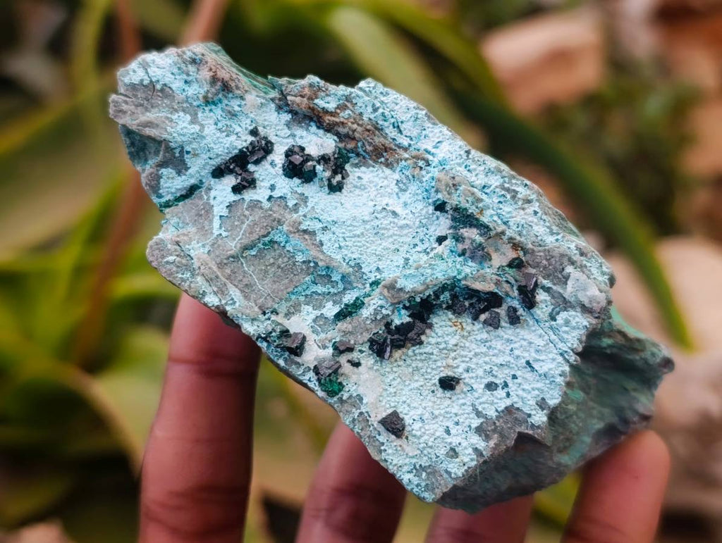 Natural Drusy Coated Chrysocolla With Malachite Specimens x 3 From Lupoto Mine, Congo - Toprock Gemstones and Minerals 